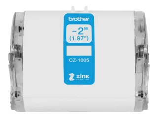 Brother CZ1005 Rollo de Etiquetas Originales de Tamaño Personalizado - Ancho 50mm x 5 metros - Zero Ink