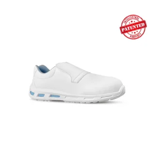 Upower Blanco O Calzado de Seguridad Bajos - Talla 35 - Puntal de Composite, Antideslizante, Suela PU/PU, Proteccion S2 FO SR - Color Blanco