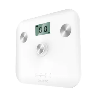 Cecotec Surface Precision EcoPower 10100 Full Healthy White Bascula Corporal hasta 180kg - Energia sin Pilas - Medicion de Bioimpedancia - 4 Sensores - Patas Antideslizantes - LCD - Color Bl