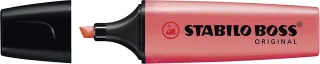 Stabilo Boss 70 Pastel Marcador Fluorescente - Trazo entre 2 y 5mm - Recargable - Tinta con Base de Agua - Color Rojo Coral Meloso · Pack de 10 uds.