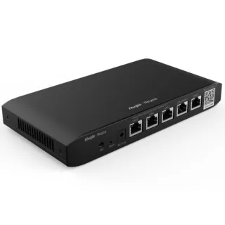Ruijie RG-EG105G-V3 Router Gestionado - 5 Puertos de 1Gbps - Soporta hasta 2 Enlaces WAN - 600Mbps - Capacidad hasta 100 Usuarios - Gestion en la Nube - Color Negro