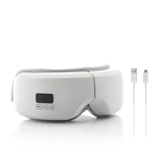 Innovagoods Eyesky Masajeador de Ojos con Compresion de Aire 4 en 1 - Bluetooth - Bateria 1000mAh - Recargable - Funcion Calor - 22x12.5x9cm - Color Gris