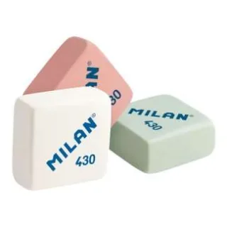 Milan 430 Goma de Borrar Cuadrada - Miga de Pan - Suave Caucho Sintetico - Colores Surtidos · Pack de 30 uds.