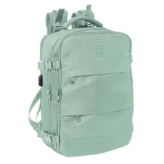 Safta Mochila de Cabina - Bolsillo para Portatil hasta 15.6" - Organizador Interno - Portabotellas - Bolsillos Frontales - USB - Zapatillero - Espalda Transpirable - 290x190x440mm - Color Me