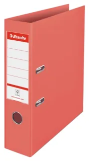 Esselte Colour'Breeze Archivador de Palanca A4 - Lomo 75mm - Ollao y Rado - Capacidad para 500 Hojas - Color Coral
