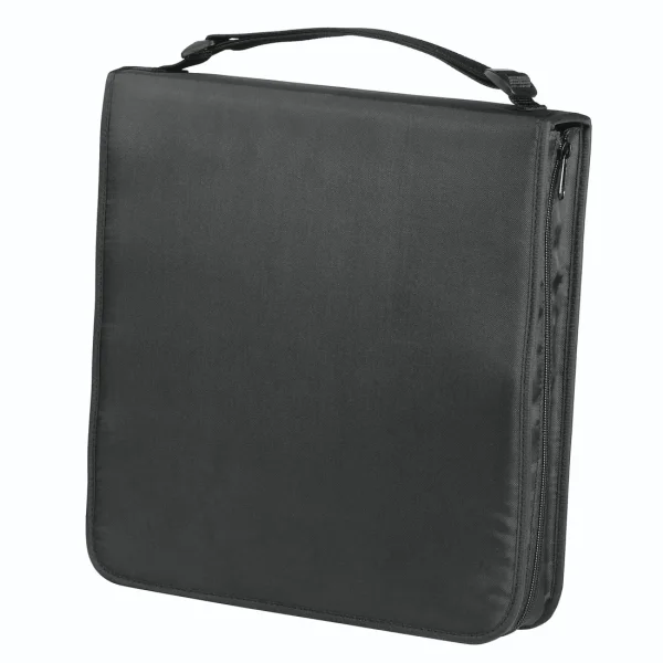 Hama Antistatic Archivador de Nylon para 160 CDs/DVDs - Fundas de Poliester - Proteccion contra Cargas Electrostaticas - 30.4x33.5x6.8cm - Color Negro
