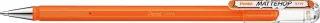 Pentel Mattehop Boligrafo de Bola - Punta 1mm - Trazo 0.5mm - Tinta de Gel Opaca - Fabricado con 55% de Materiales Reciclados - Color Naranja · Pack de 12 uds.
