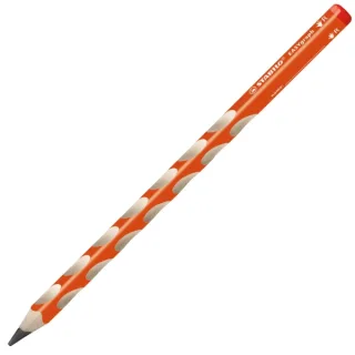 Stabilo Easygraph Lapiz de Grafito - Mina HB de 3.15mm - Diseño Ergonomico - Uso Diestro - Color Naranja · Pack de 12 uds.