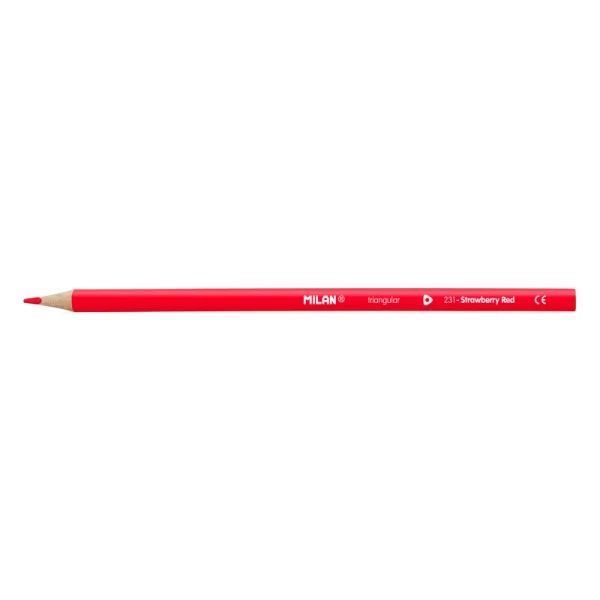 Milan Unicolor Lapices de Color Rojo - Triangular - Color Rojo · Pack de 12 uds.