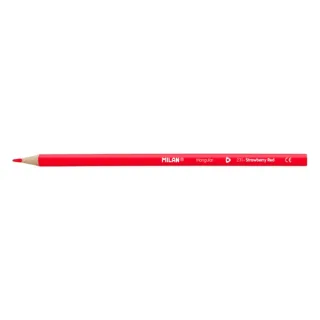 Milan Unicolor Lapices de Color Rojo - Triangular - Color Rojo · Pack de 12 uds.