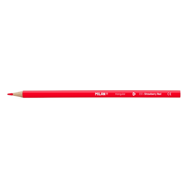 Milan Unicolor Lapices de Color Rojo - Triangular - Color Rojo · Pack de 12 uds.