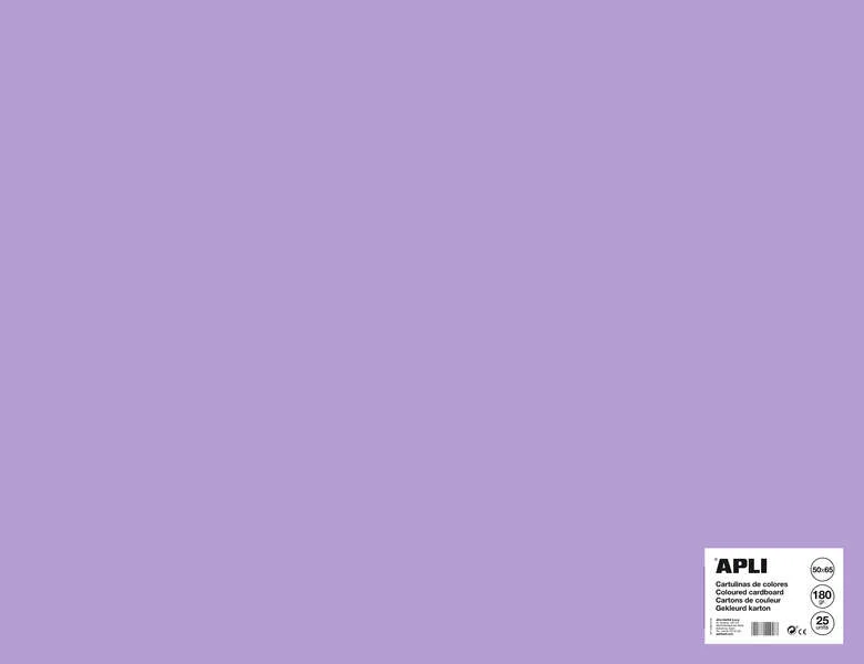 Apli Cartulina Violeta 50 x 65cm 170g 25 Hojas