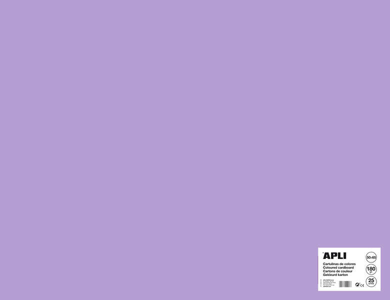 Apli Cartulina Violeta 50 x 65cm 170g 25 Hojas