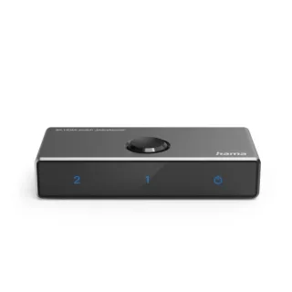 Hama Essential Conmutador HDMI 8K - Bidireccional - Indicador LED - 1 Entrada 2 Salidas - 2 Entradas 1 Salida - Color Negro