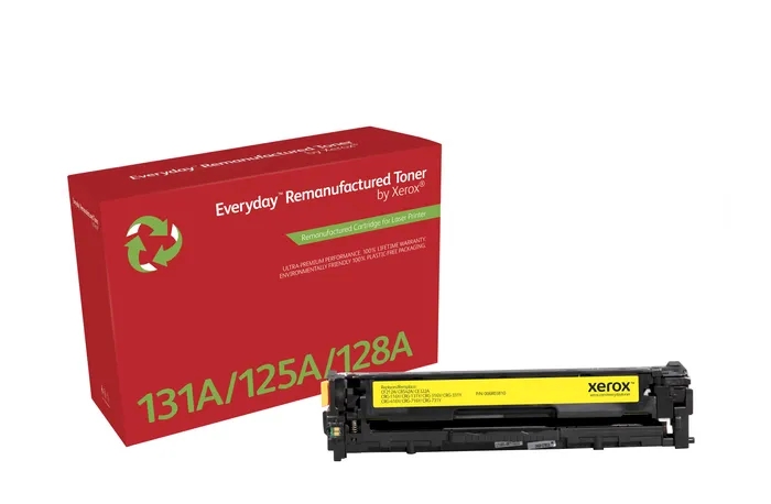 Xerox Everyday HP CB542A/CE322A/CF212A Amarillo Cartucho de Toner Remanufacturado - Reemplaza 125A/128A/131A
