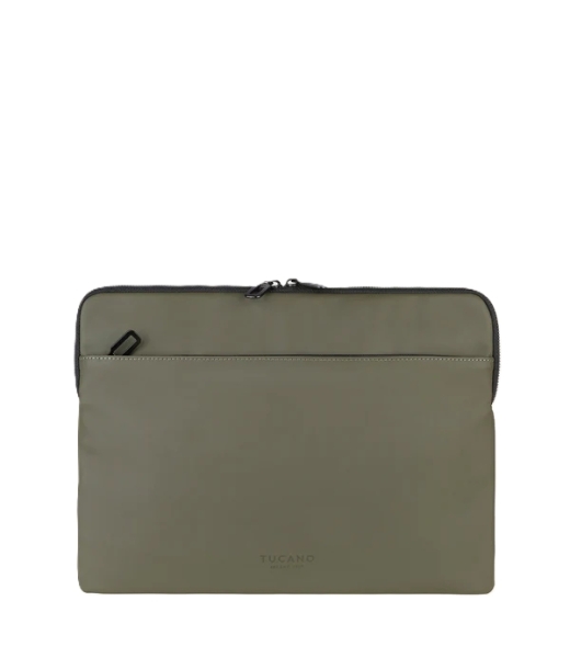 Tucano Gommo Sleeve Funda Portatil 15,6" - Material Engomado Impermeable - Bolsillo para Accesorios - Color Verde