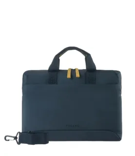 Tucano Smilza Maletin Portatil 15,6" - Tamaño Slim - Sistema Anti-Choques - Mango Doble - Color Azul