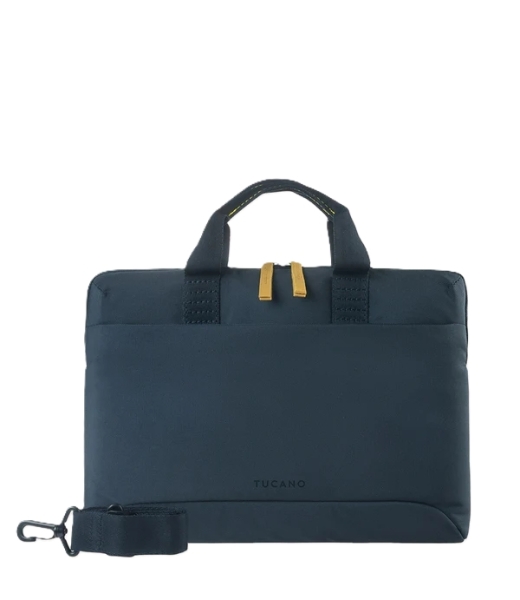 Tucano Smilza Maletin Portatil 15,6" - Tamaño Slim - Sistema Anti-Choques - Mango Doble - Color Azul