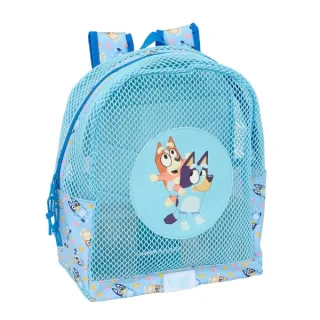 Safta Bluey Mochila - Rejilla Anti-Arena - Doble Tirador - Hombreras Acolchadas - Asa Superior - 13.15L - 320x120x380mm - Color Azul