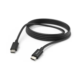 Hama Cable USB-C - Longitud 1m - USB-C a USB-C - 480 Mbit/s - 60W - Color Negro