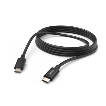 Hama Cable USB-C - Longitud 1m - USB-C a USB-C - 480 Mbit/s - 60W - Color Negro