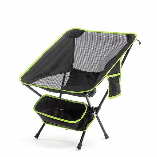 Innovagoods Folstul Silla de Camping Plegable - Soporta 120Kg - Bolsillo Lateral - Bolsa de Transporte