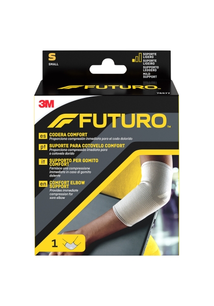 Futuro Comfort Codera - Talla S (22.9 - 25.4cm) - Transpirable - Elastico - Anatomico - Color Gris