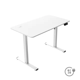 Mars Gaming MGD-ERGOPRO Mesa Gaming Motorizada - Altura Regulable hasta 118cm - Soportes Auriculares y Bebidas - Gestion de Cables - Estructura Acero - 110x60x1.5cm - Acabado en Fibra de Car