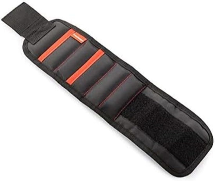 Innovagoods WrisTool Banda Magnetica - Incluye Accesorios - Multifuncion - Cierre con Velcro - 2 Bolsillos - 39x9.5x0.5cm - Color Negro