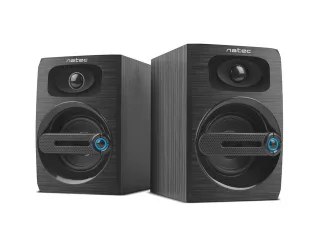 Natec Cougar Altavoces para PC 2.0 - 6W RMS - Bass Reflex - Alimentacion por USB - Color Negro