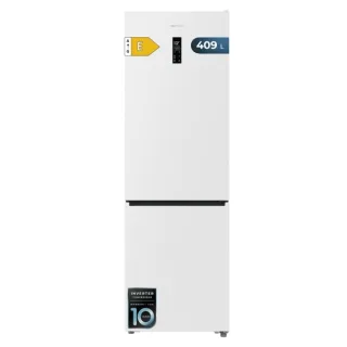 Cecotec Bolero CoolMarket Combi 409 White E Frigorifico Combi - Capacidad 409L - Compresor Inverter - Congelacion Ultrarapida - Silencioso - Frio Envolvente - Clase E - 185x59.5cm - Color Bl