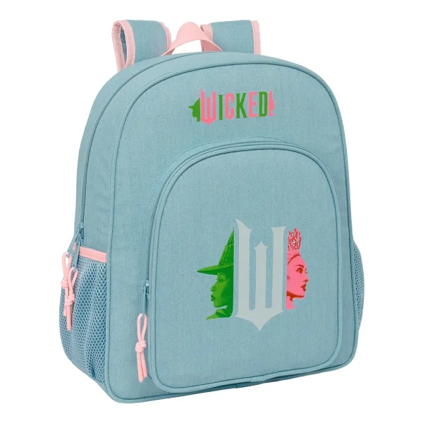 Safta Wicked Mochila - Adaptable a Carro - Portabotellas - Doble Tirador en Cremallera - Hombreras Ergonomicas y Acolchadas - Asa de Mano Superior - 15L - 320x120x380mm - Color Turquesa