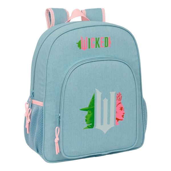 Safta Wicked Mochila - Adaptable a Carro - Portabotellas - Doble Tirador en Cremallera - Hombreras Ergonomicas y Acolchadas - Asa de Mano Superior - 15L - 320x120x380mm - Color Turquesa