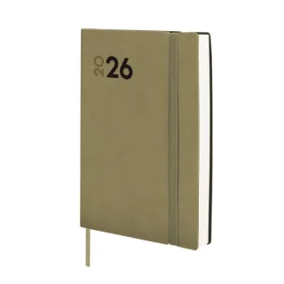 Finocam Dynamic Mara Agenda Profesional - Anual 2026 - Tapa Blanda - Cierre con Goma Elastica - Formato Y4 - 124x22x174mm - 1 Dia por Pagina - Color Verde