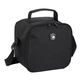 Safta Mickey Bolsa Isotermica Porta Alimentos 4.4L - Cremallera - Interior Forrado de Aluminio - Bandolera Ajustable - Repelente al Agua - Asa Superior - 200x150x200mm - Color Negro