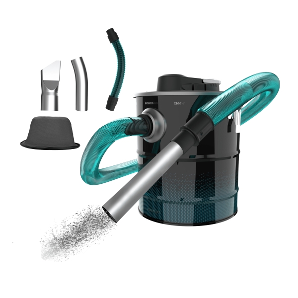 Cecotec Conga Ash 4000 Home Aspirador de Cenizas y Pellet - 1200W - Capacidad 20L - Succion 18kPa - Deposito de Acero Inoxidable - Boquilla de 38mm - Incluye Accesorios y Cargador - Color Ne