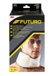 Futuro Collarin Cervical - Ajustable (6.35-12.7cm) - Transpirable - Ergonomico - Color Blanco