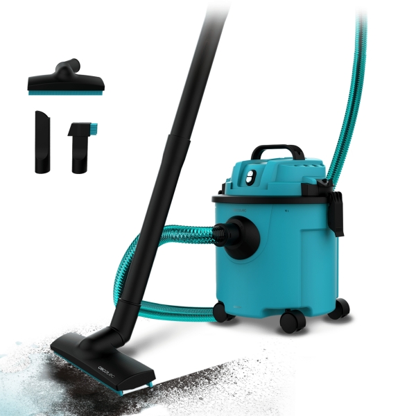 Cecotec Conga Rockstar Wet and Dry Compact Garden Plus Aspirador de Trineo para Solidos y Liquidos - 1200W - Funcion de Soplado - Incluye Accesorios - Ruedas de Goma - Radio de 5m - Color Tu