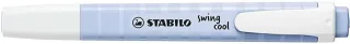 Stabilo Swing Cool Pastel Marcador Fluorescente - Cuerpo Plano - Punta Biselada - Trazo entre 1 y 4mm - Tinta con Base de Agua - Color Azul Nublado · Pack de 10 uds.