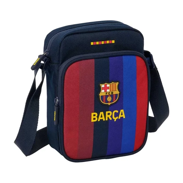 Safta F.C.Barcelona 1ª Equipacion 26/27 Bolsito con Bandolera Ajustable - Cierre con Cremallera - Compartimento Trasero con Velcro - Bolsillo Frontal - 16x22x6cm - Color Azul Noche