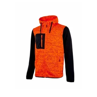 Upower Rainbow Sudadera con Forro Polar - Talla 2XL - Cuello Alto, Cremallera Central, Capuchon Ajustable, Bolsillo Pecho con Cremallera, Proteccion DPI1, Logo Distintivo en Brazo - Color Na