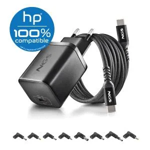 NGS PACK CARGA USBC 65W+CABL 1,5M+5 CLAVIJ HP