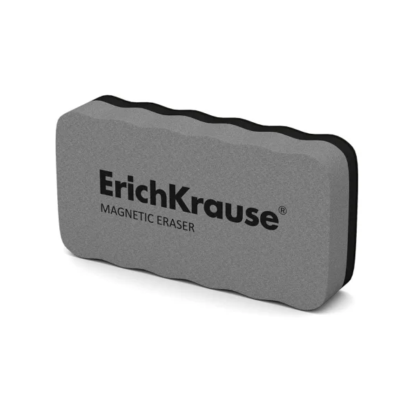 ErichKrause Borrador para Pizarra Blanca - Magnetico - No Raya la Superficie - 107 x 57mm - Color Gris · Pack de 12 uds.