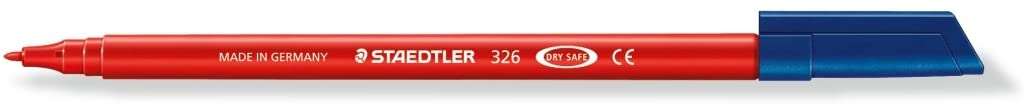 Staedtler Noris 326 Rotulador de Punta Fina - Trazo 1mm Aprox - Tina Base de Agua - Color Rojo · Pack de 10 uds.