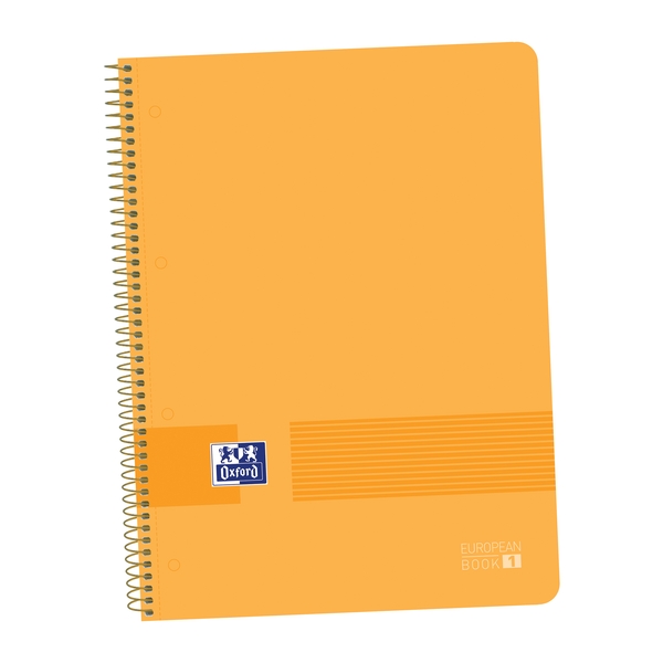 Oxford Live&Go A4+ Cuaderno de Plastico - Tapa Resistente - Formato A4+ - 80 Hojas Cuadriculadas 5x5 · Pack de 5 uds.