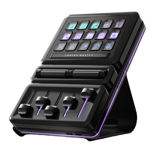 Cooler Master Hub Stream Kit - Master hub 3 x Knob - Master Hub Encoder IPS Display - Streaming - Gaming - Negro