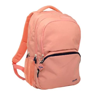 Milan Serie 1918 Mochila Escolar 25L - 3 Bolsillos Delanteros + 2 Bolsillos Laterales - Asas Regulables y Acolchadas - Tamaño 46,5x30x17cm - Color Rosa