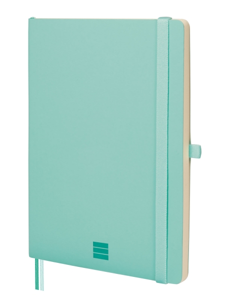 Finocam Nexo Cuaderno de Tapa Blanda - 72 Hojas - Formato A5 - 148x210mm - Papel Crema de 80g/m2 - Bolsillo Interior - Cierre con Goma - Portaboligrafo - Hojas Microperforadas - Color Turque