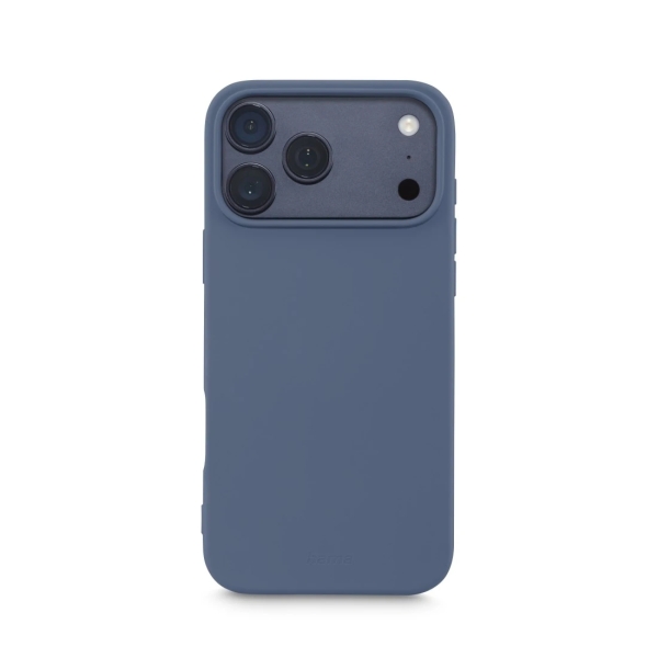 Hama Fantastic Feel Funda para iPhone 17 Pro Max - Antiadherente Anti-Suciedad - Poliuretano Termoplastico - Bordes Elevados - Color Azul