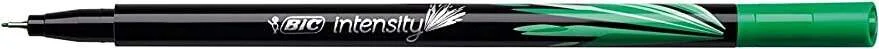 Bic Intensity Fine Rotulador de Punta Fina de 0.8mm - Trazo de 0.4mm - Tinta con Base de Agua - Color Verde · Pack de 12 uds.